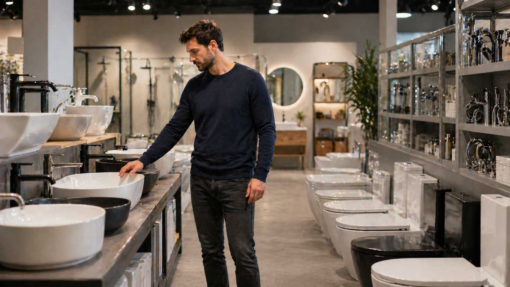 Covek u kupovini sanitarija